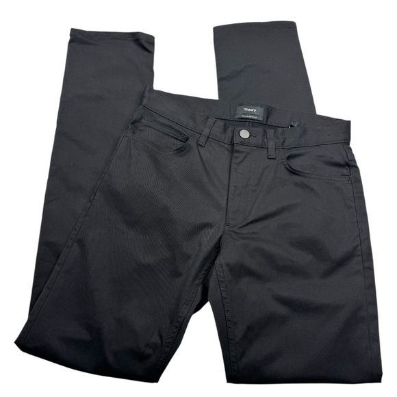 Theory Haydin Straight Slim Fit Black Pants - Picture 1 of 11